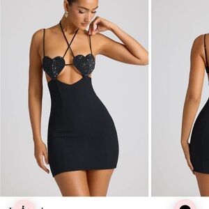 Black Heart Cutout Mini Dress